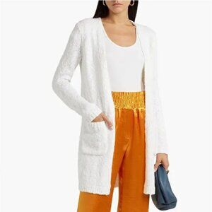 NWT Theory Torina Xander Open Front Cotton Cardigan Sweater w/ Pockets M